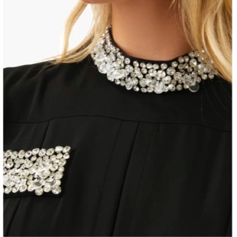 Tuckernuck Womens Embelished Hoyt Dress Black Beaded Cocktail Dress - Picture 5 of 11